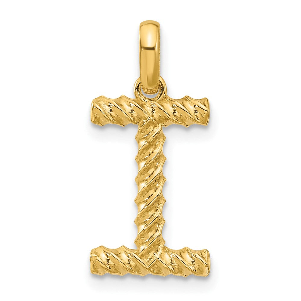 14Ky Fancy Twist Letter Initial Charms