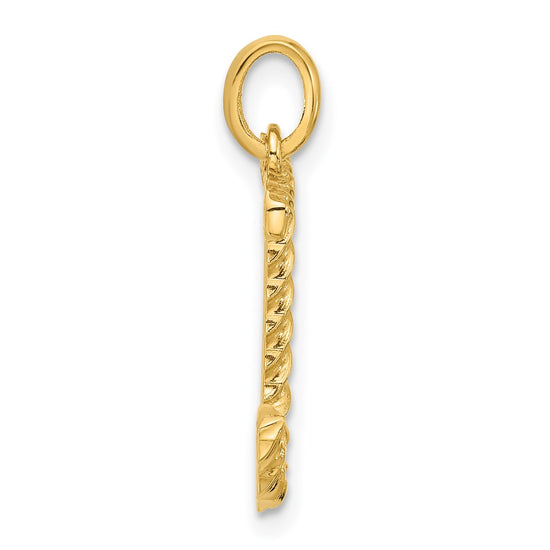 14Ky Fancy Twist Letter Initial Charms