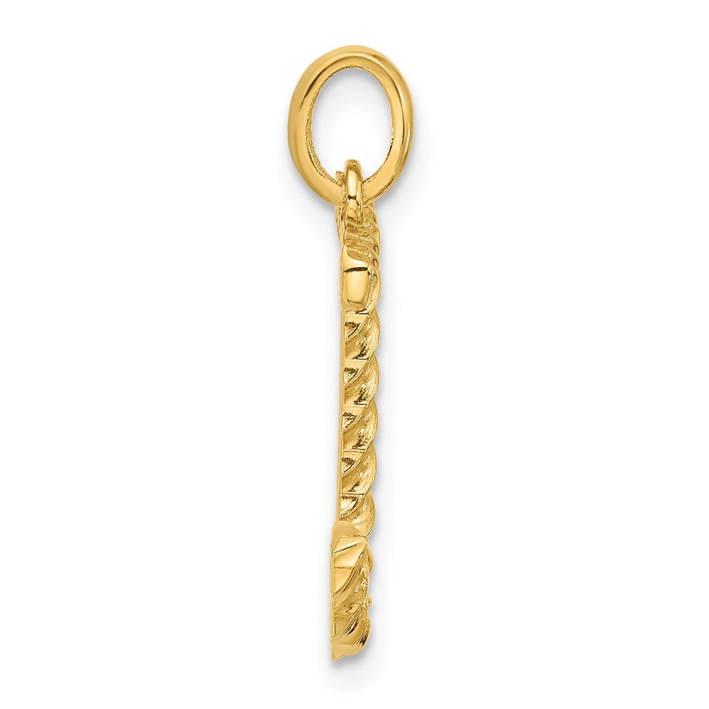 14Ky Fancy Twist Letter Initial Charms