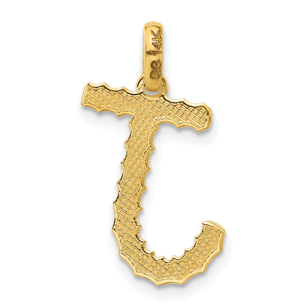 14Ky Fancy Twist Letter Initial Charms