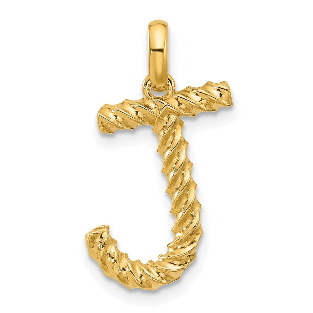 14Ky Fancy Twist Letter Initial Charms