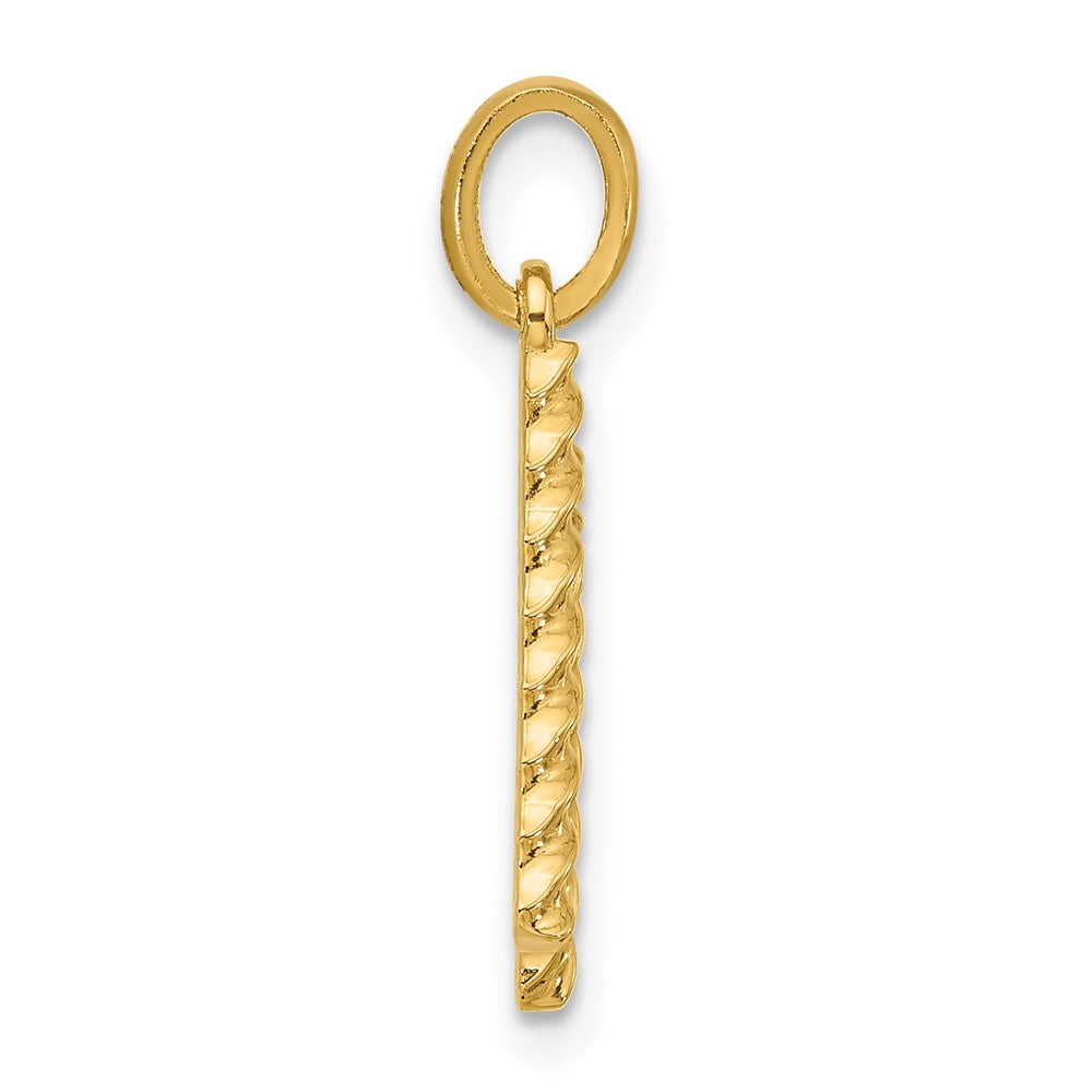 14Ky Fancy Twist Letter Initial Charms