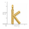 14Ky Fancy Twist Letter Initial Charms