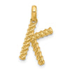 14Ky Fancy Twist Letter Initial Charms