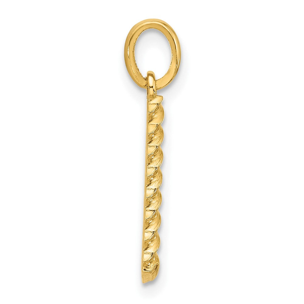 14Ky Fancy Twist Letter Initial Charms