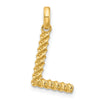 14Ky Fancy Twist Letter Initial Charms