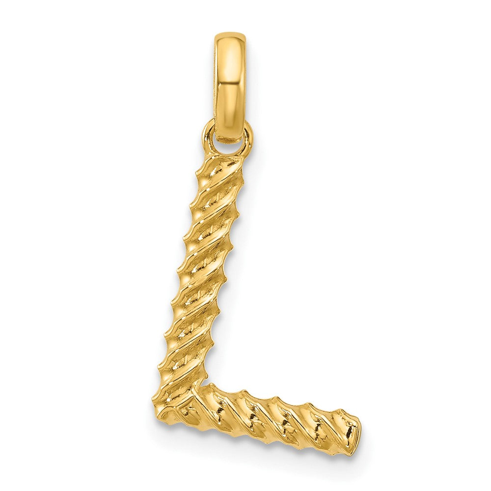 14Ky Fancy Twist Letter Initial Charms
