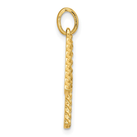 14Ky Fancy Twist Letter Initial Charms