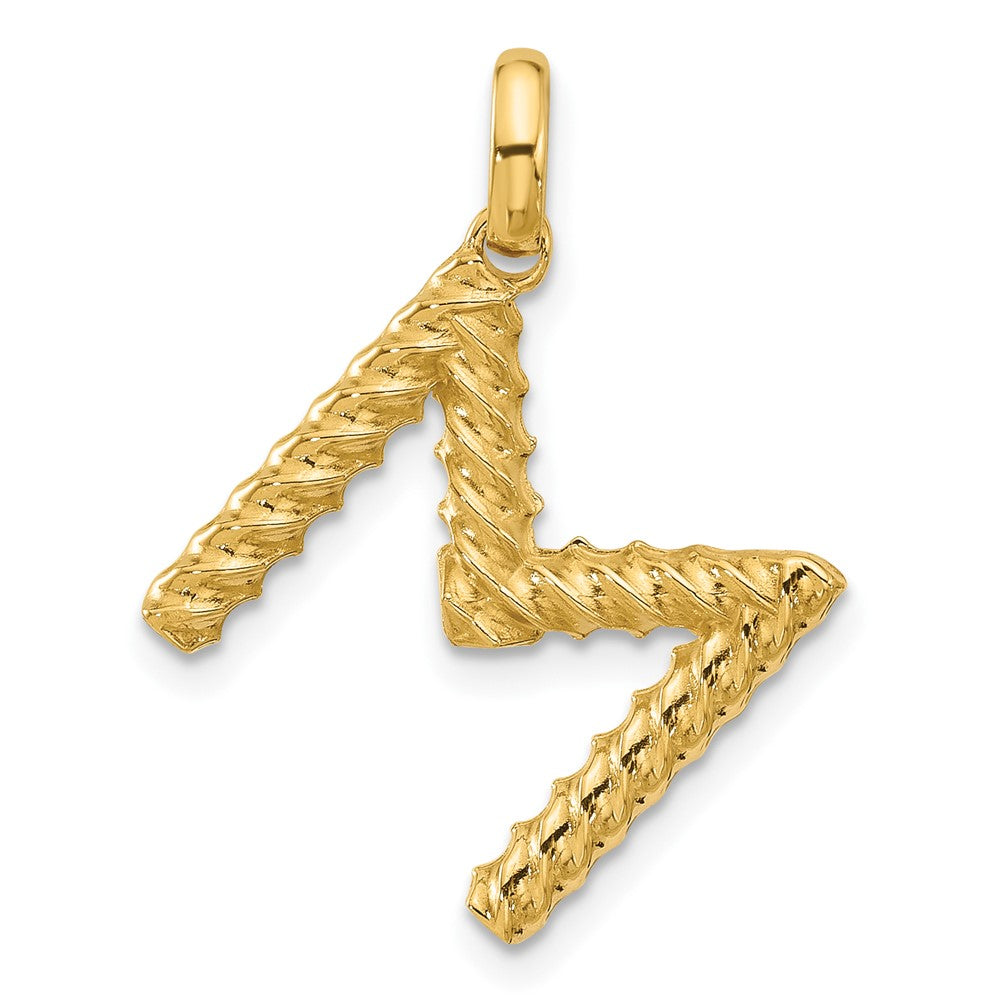 14Ky Fancy Twist Letter Initial Charms