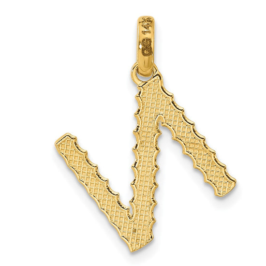 14Ky Fancy Twist Letter Initial Charms