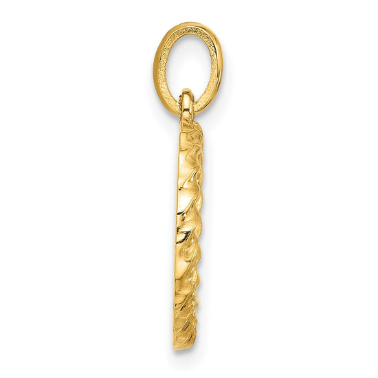 14Ky Fancy Twist Letter Initial Charms