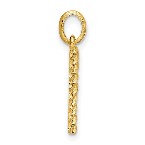 14Ky Fancy Twist Letter Initial Charms