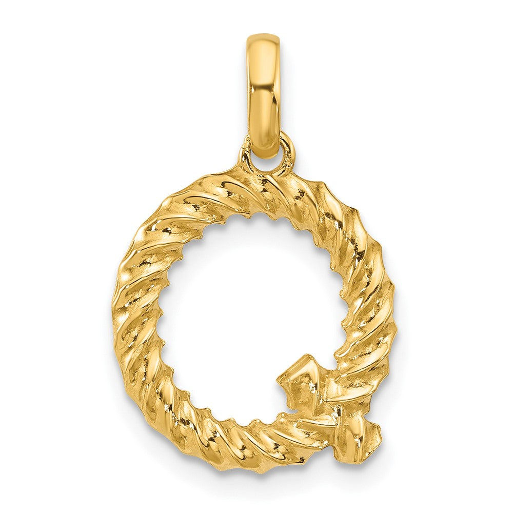 14Ky Fancy Twist Letter Initial Charms