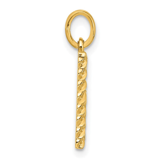 14Ky Fancy Twist Letter Initial Charms