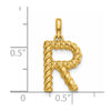 14Ky Fancy Twist Letter Initial Charms