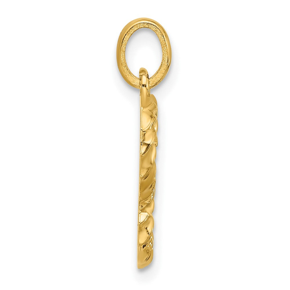 14Ky Fancy Twist Letter Initial Charms