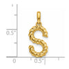 14Ky Fancy Twist Letter Initial Charms