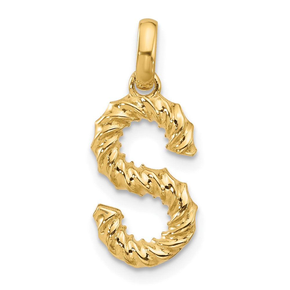 14Ky Fancy Twist Letter Initial Charms
