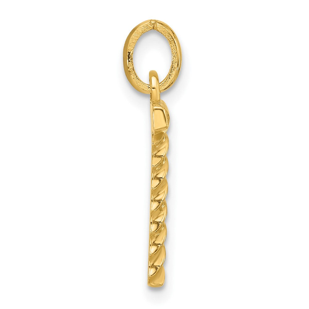14Ky Fancy Twist Letter Initial Charms