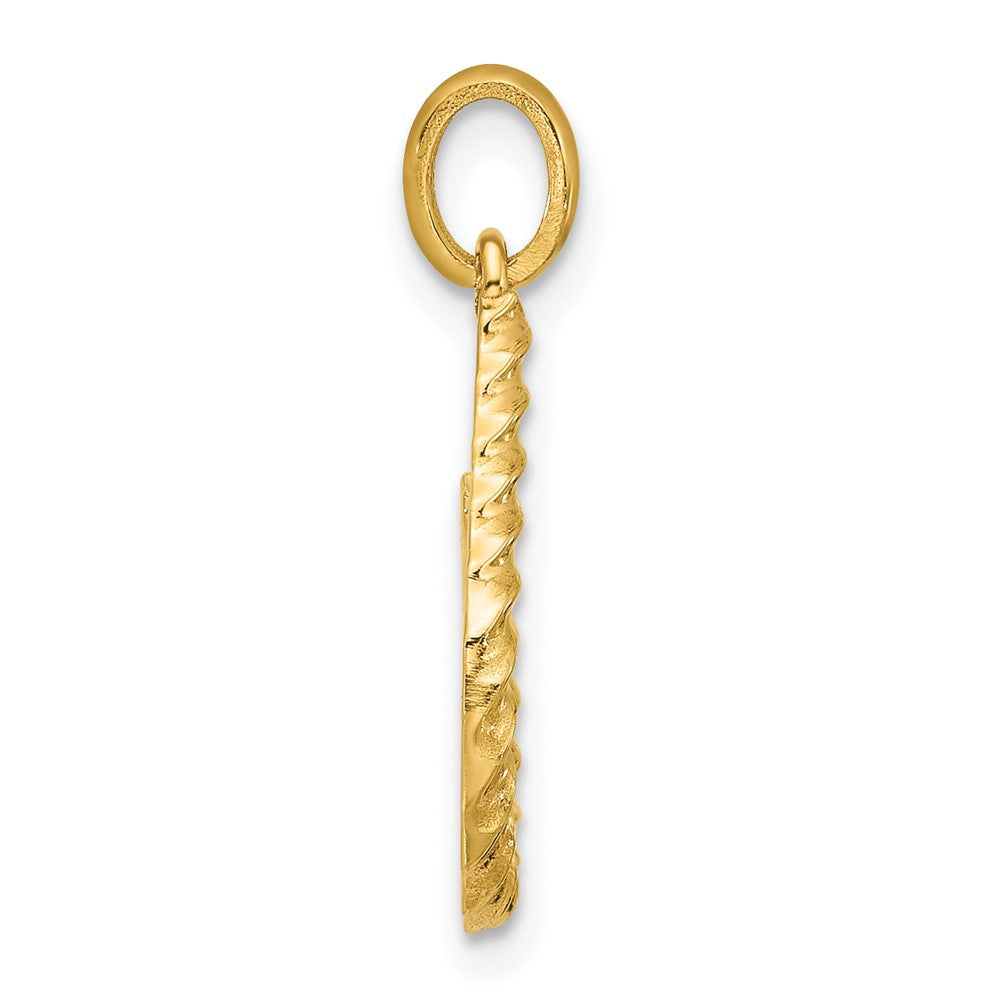 14Ky Fancy Twist Letter Initial Charms