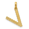 14Ky Fancy Twist Letter Initial Charms