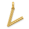 14Ky Fancy Twist Letter Initial Charms
