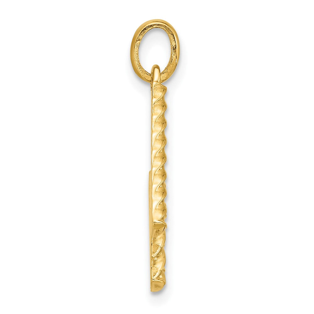 14Ky Fancy Twist Letter Initial Charms