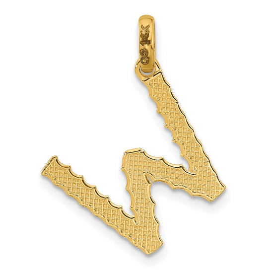 14Ky Fancy Twist Letter Initial Charms