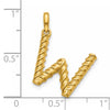 14Ky Fancy Twist Letter Initial Charms