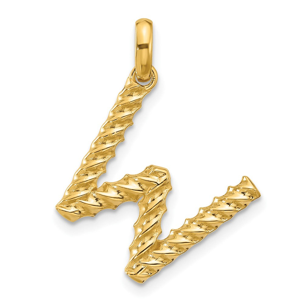 14Ky Fancy Twist Letter Initial Charms