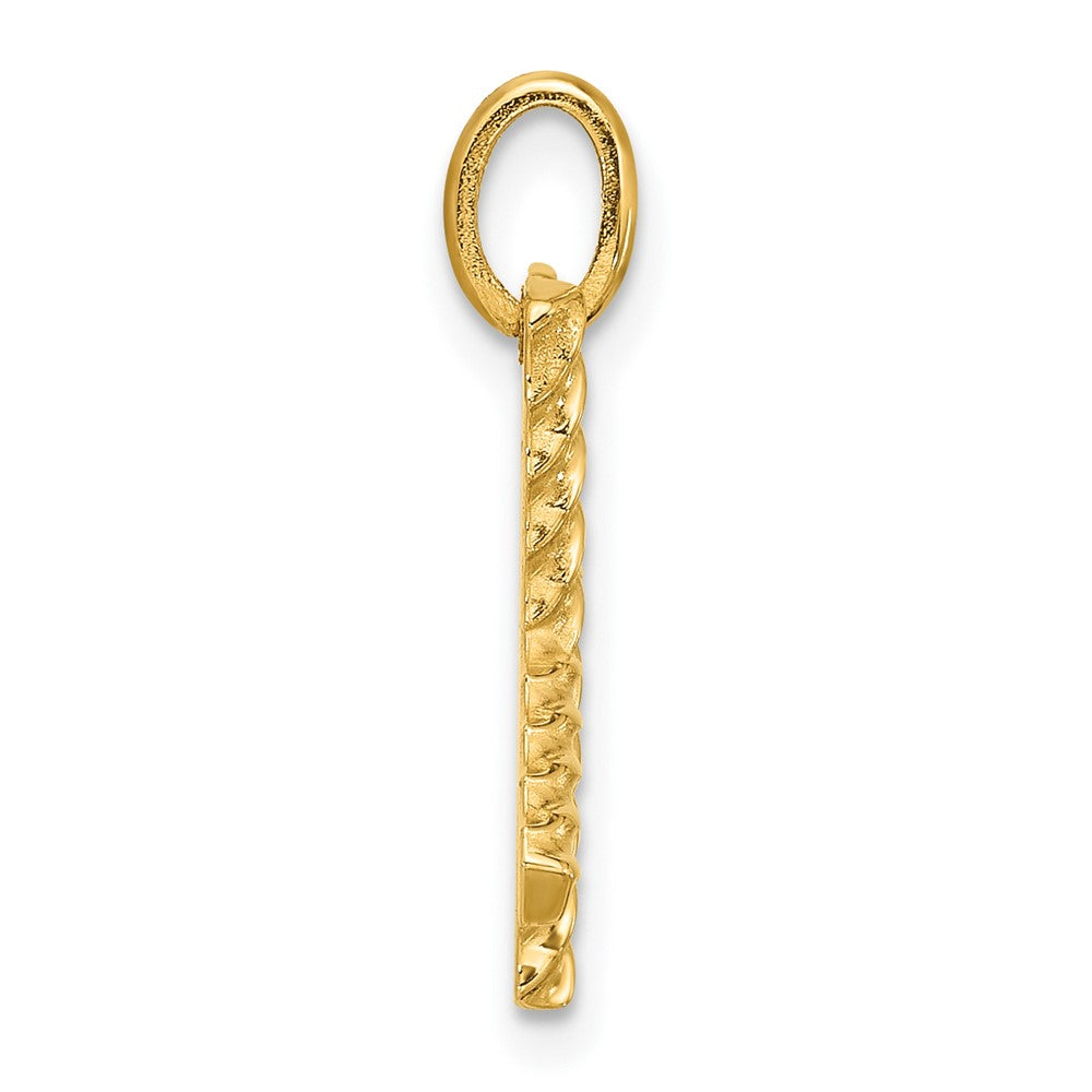 14Ky Fancy Twist Letter Initial Charms