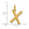 14Ky Fancy Twist Letter Initial Charms
