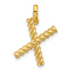 14Ky Fancy Twist Letter Initial Charms