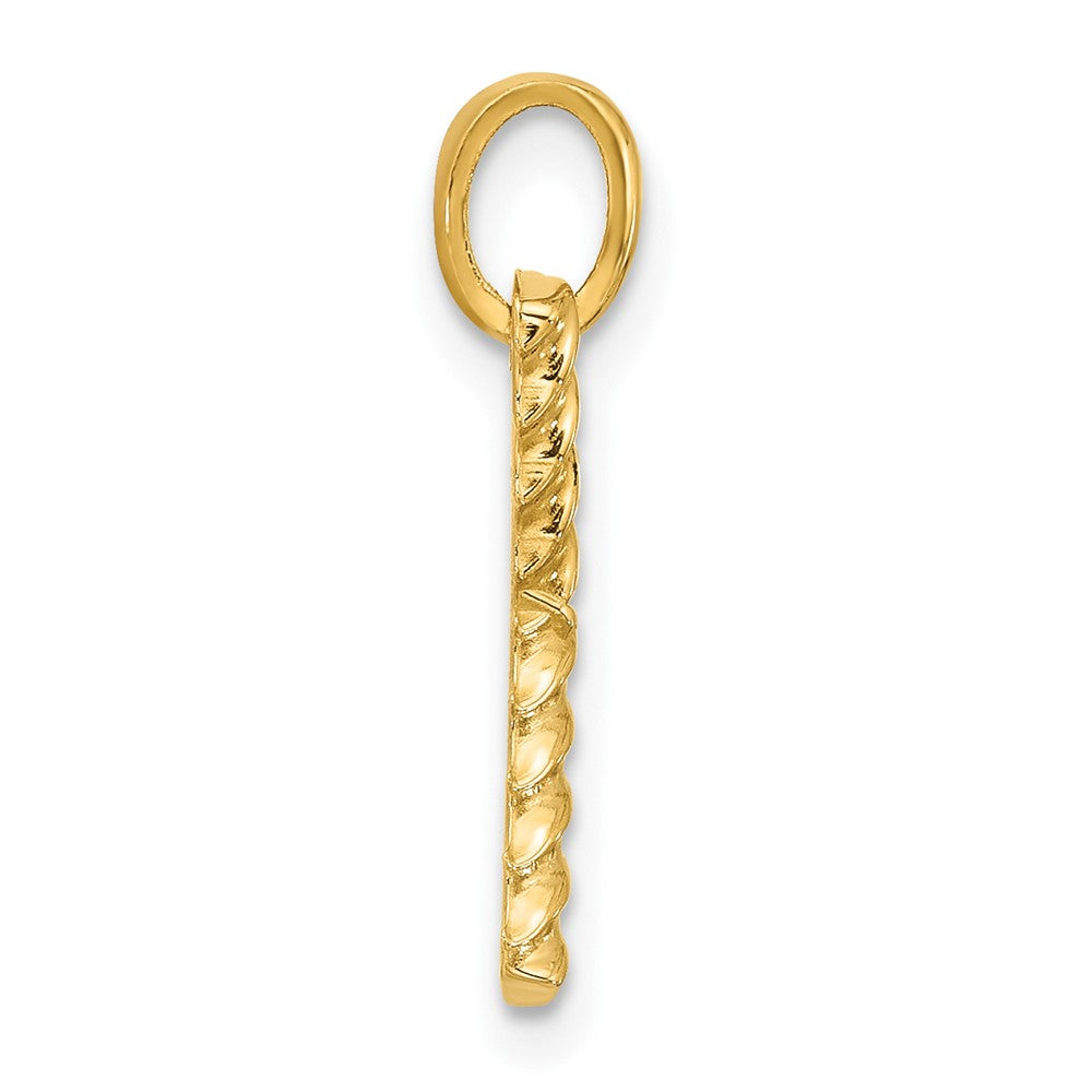 14Ky Fancy Twist Letter Initial Charms