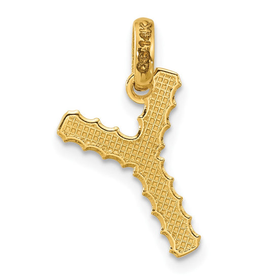 14Ky Fancy Twist Letter Initial Charms