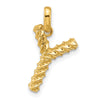 14Ky Fancy Twist Letter Initial Charms