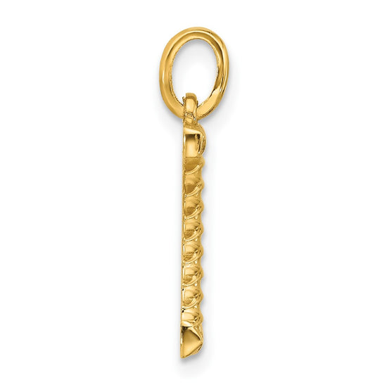 14Ky Fancy Twist Letter Initial Charms