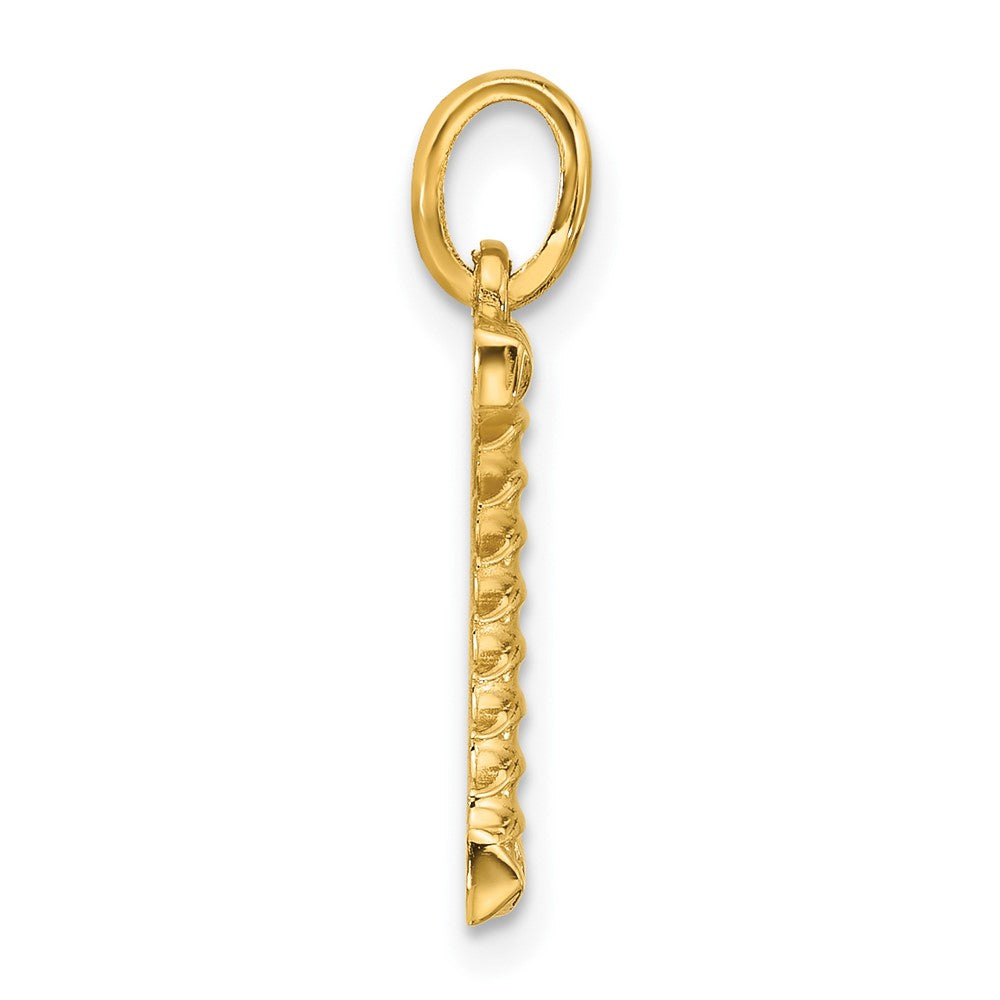 14Ky Fancy Twist Letter Initial Charms
