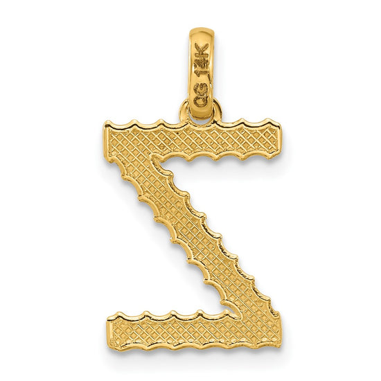 14Ky Fancy Twist Letter Initial Charms