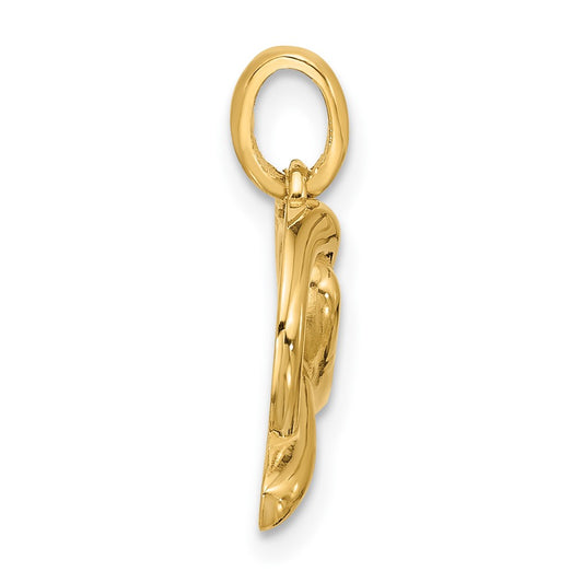 14k Fancy Pretzel Charm