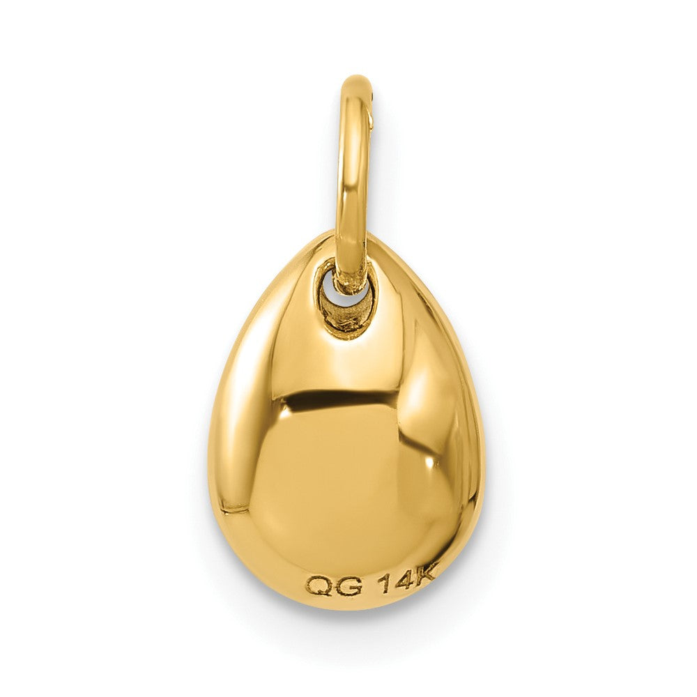 14k 3-D Green Epoxy Fancy Avocado Charm