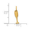 14k Fancy Champagne Flute Charm