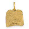 14k White Enameled Fancy Egg on Toast Charm