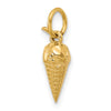14k Fancy Ice Cream Cone Charm