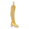 14k Fancy Thigh High Boot Charm