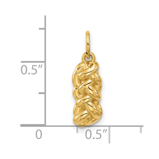14k 3-D Fancy Challah Bread Charm