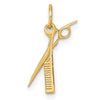 14k Fancy Comb and Scissors Pendant