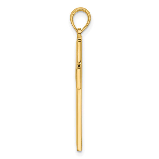 14K Polished Cross Pendant