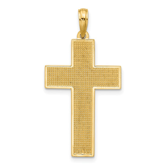 14K Polished Cross Pendant