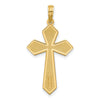 14K Polished Pointed Christian Cross Pendant